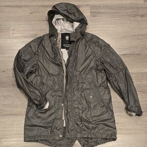 G-Star Men's Charcoal Hooded Jacket